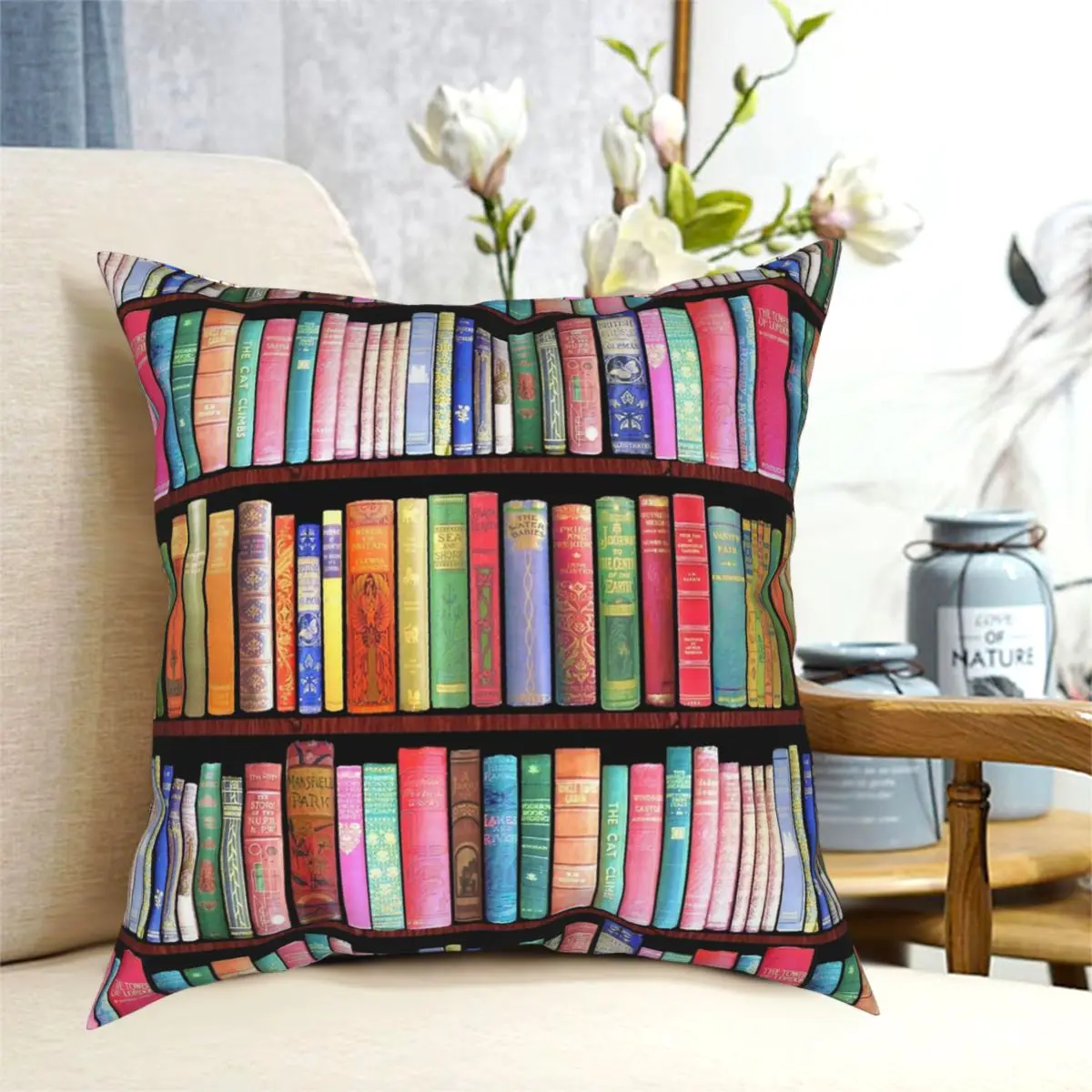 Книжный червяк антикварные книги подушка чехол креативная Декоративная Подушка