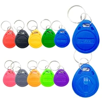 50pcslot 11 color rfid tag tk4100 em4100 125khz proximity keyfobs tags rfid card for access control time attendance read only