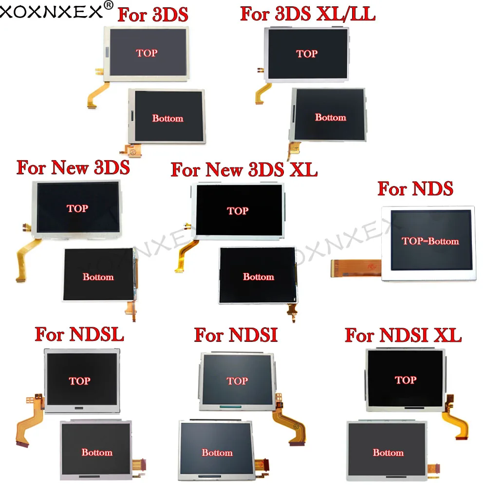 

Replacement Parts Top Bottom & Upper Lower LCD Screen Display For Nintend DS Lite/NDS/NDSL/NDSi New 3DS LL XL for Nintend Switch