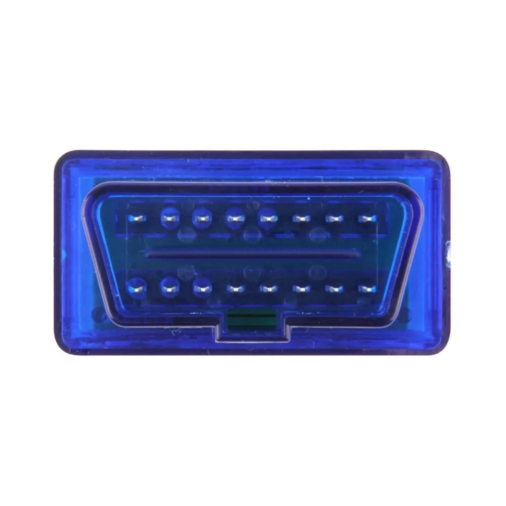 Автомобильный диагностический сканер ELM327 OBD2 II синий Bluetooth портативный