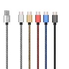 Металлический алюминиевый кабель usb type-c для samsung s6, s7, iphone x, xs max, 10 шт., 1 м, 3 фута, нейлоновая оплетка