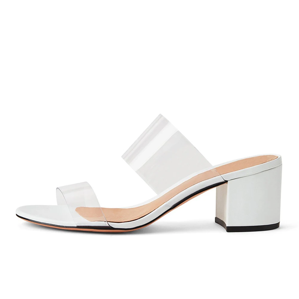 LOVIRS классический прозрачных ПВХ женщина черный Босоножки с открытым носом и