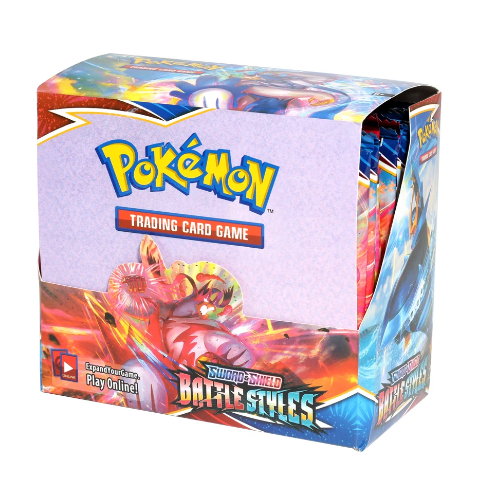 Nuevo Pokemon espada y escudo batalla estilos evolucionando cielos nueva sellado caja de venta al por menor (36 paquetes) Pokemones tarjetas-0
