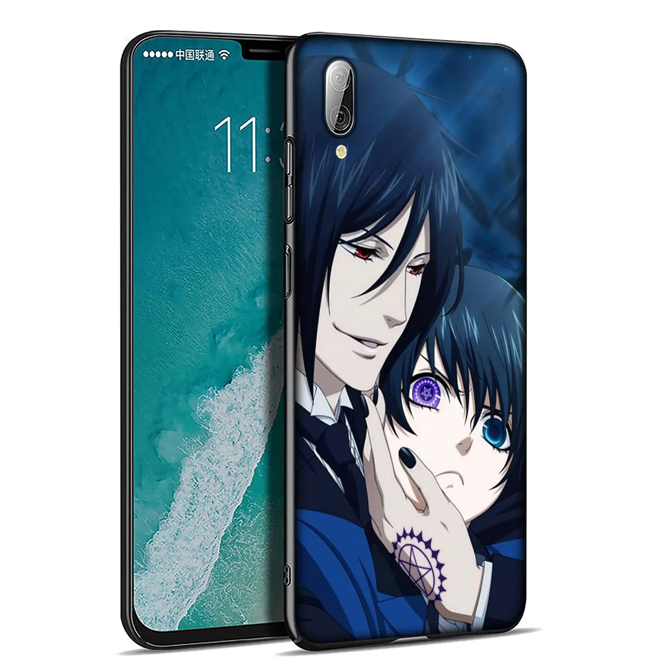Мягкий силиконовый чехол для телефона Butler Kuroshitsuji аниме черный Xiaomi Redmi Note 8 8T 8A 7 7A 6