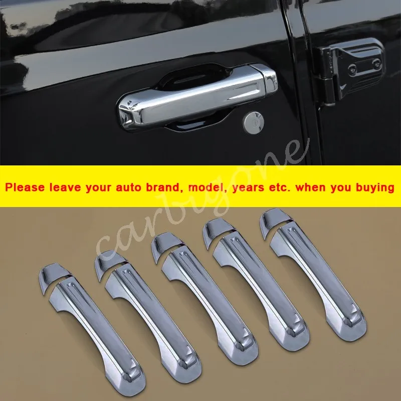 

Chrome Plastic Exterior Door Handle Cover Protect Overlay Mouldings Trims For Jeep Wrangler 2018-2021 Auto Vehicle Accessories