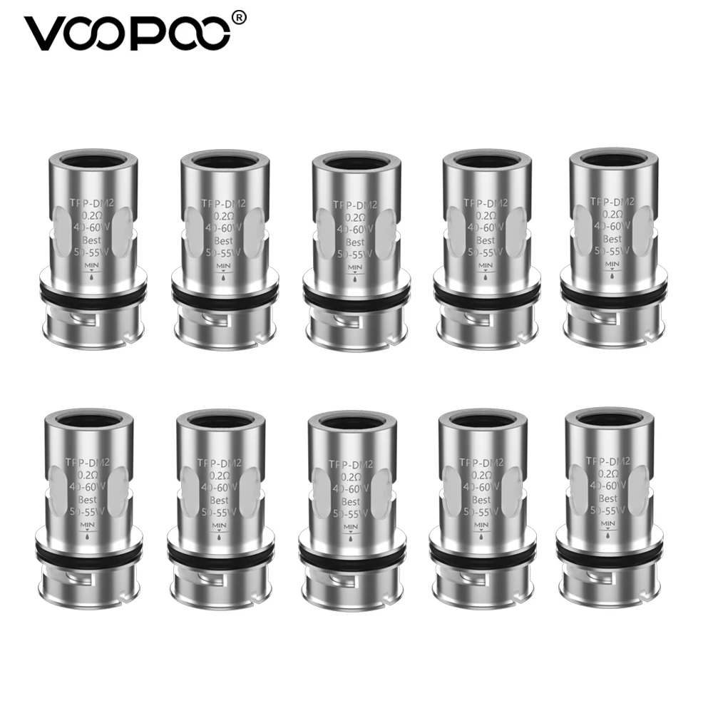 Оригинальные сетчатые катушки VOOPOO TPP DM2 сопротивление 0 2 Ом DL 40-60 Вт для Drag X Plus Pro 3