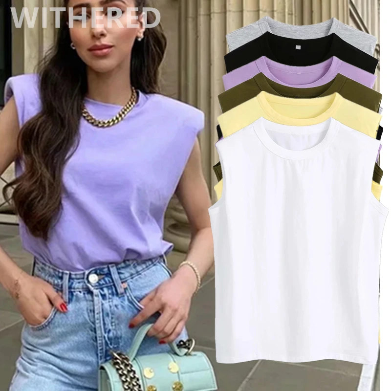 

Maxdutti summer t shirt women harajuku tshirt england ins fashion blogger vintage shoulder pad fly sleeve candy color tops