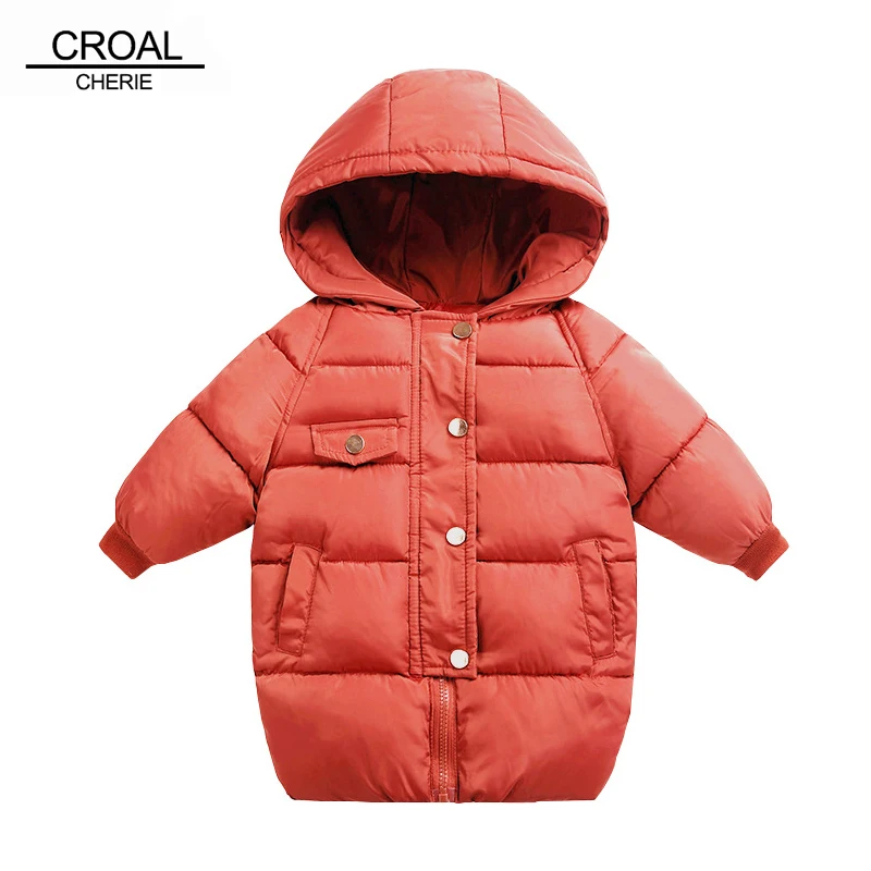 Детская куртка для девочек CROAL CHERIE Длинная зимняя парка мальчиков и теплая