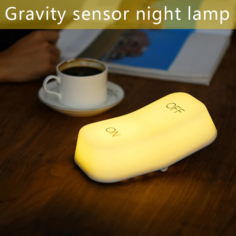 Светодиодный ночник с гравитационным датчиком, 3D настольная лампа ВКЛ/ВЫКЛ, мягкий декоративный светильник для спальни, детские игрушки, по... от AliExpress RU&CIS NEW