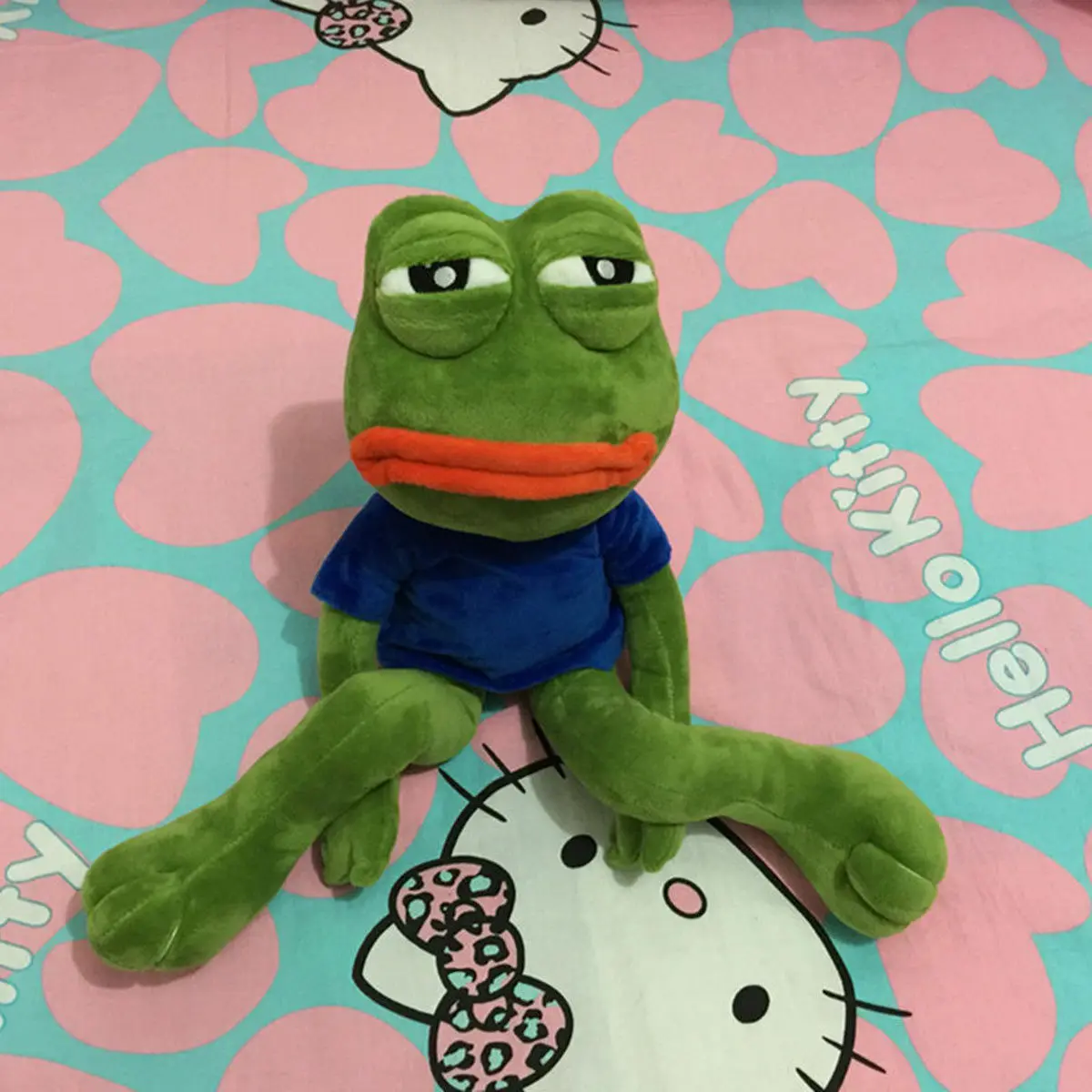 

45cm Sad Frog Plush Toy Plush Pillow Magic Expression Pepe The Frog Sad Frog Plush Doll Plush Stuffed Toy
