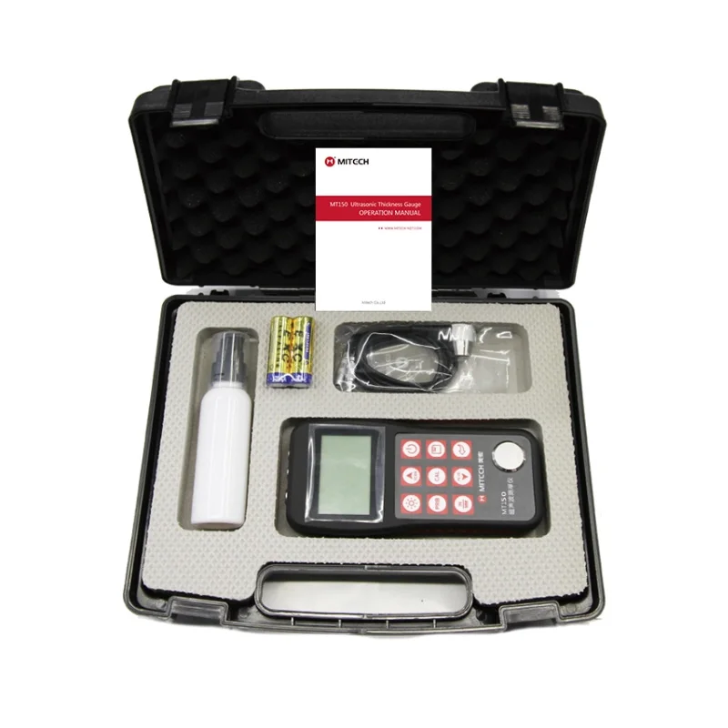 

Portable MT150 Ultrasonic Thickness Gauges 0.75mm-300mm(in steel) Range 4.5 digits LCD display 0.1mm Resolution