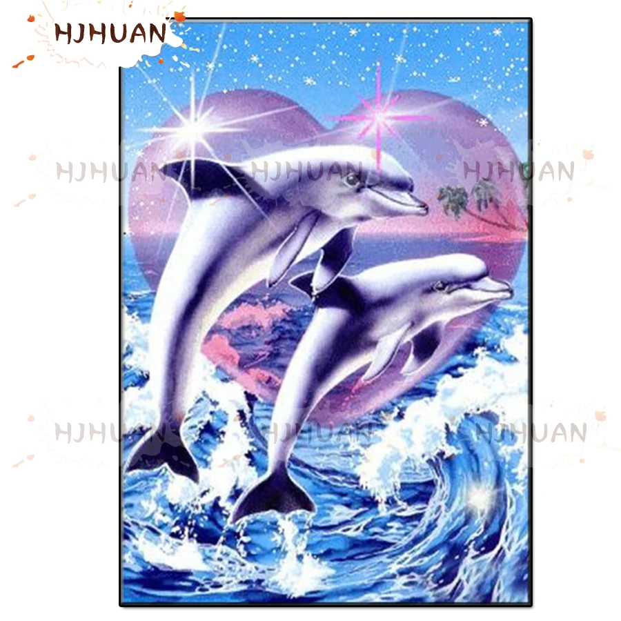 

Love, dolphin, animal art Diamond Embroidery mosaic Cross Stitch Diamond Painting Kits Mosaic Sale Rhinestones Art Handwork Gift
