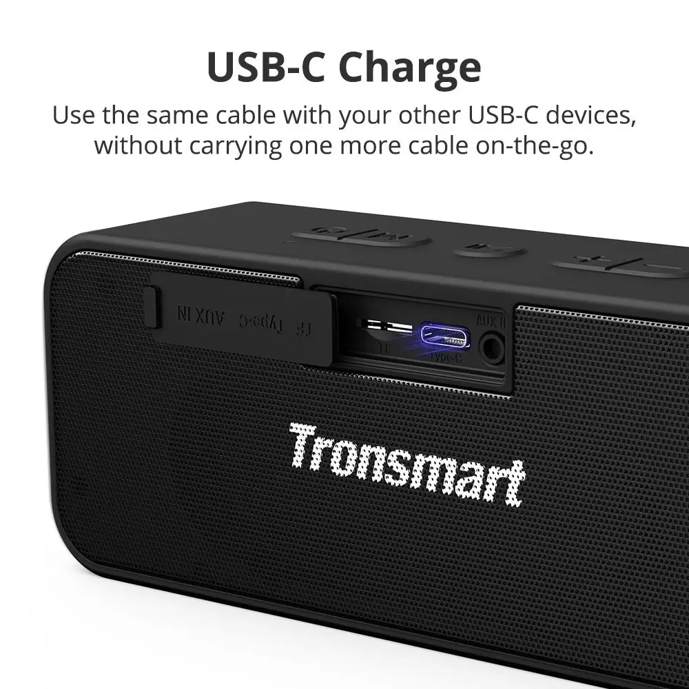 Фото Tronsmart T2 Plus Bluetooth 5 0 динамик 20 Вт портативный 24 ч Колонка IPX7 Саундбар с TWS голосовой Tronsmart T2 Plus Bluetooth 5 0 динамик 20 Вт портативный 24 ч Колонка IPX7 Саундбар с TWS голосовой