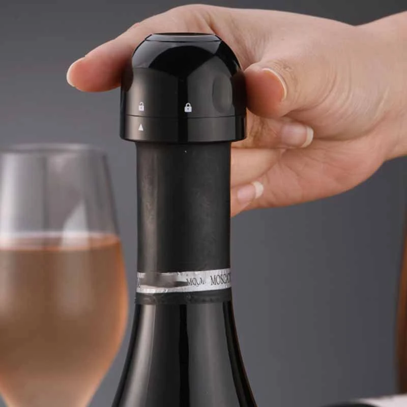 

5Pcs Red Wine Bottle Stopper Champagne Cork Stopper Sealed Mini Food-Grade ABS Sparkling Wine Stopper Bar Tools