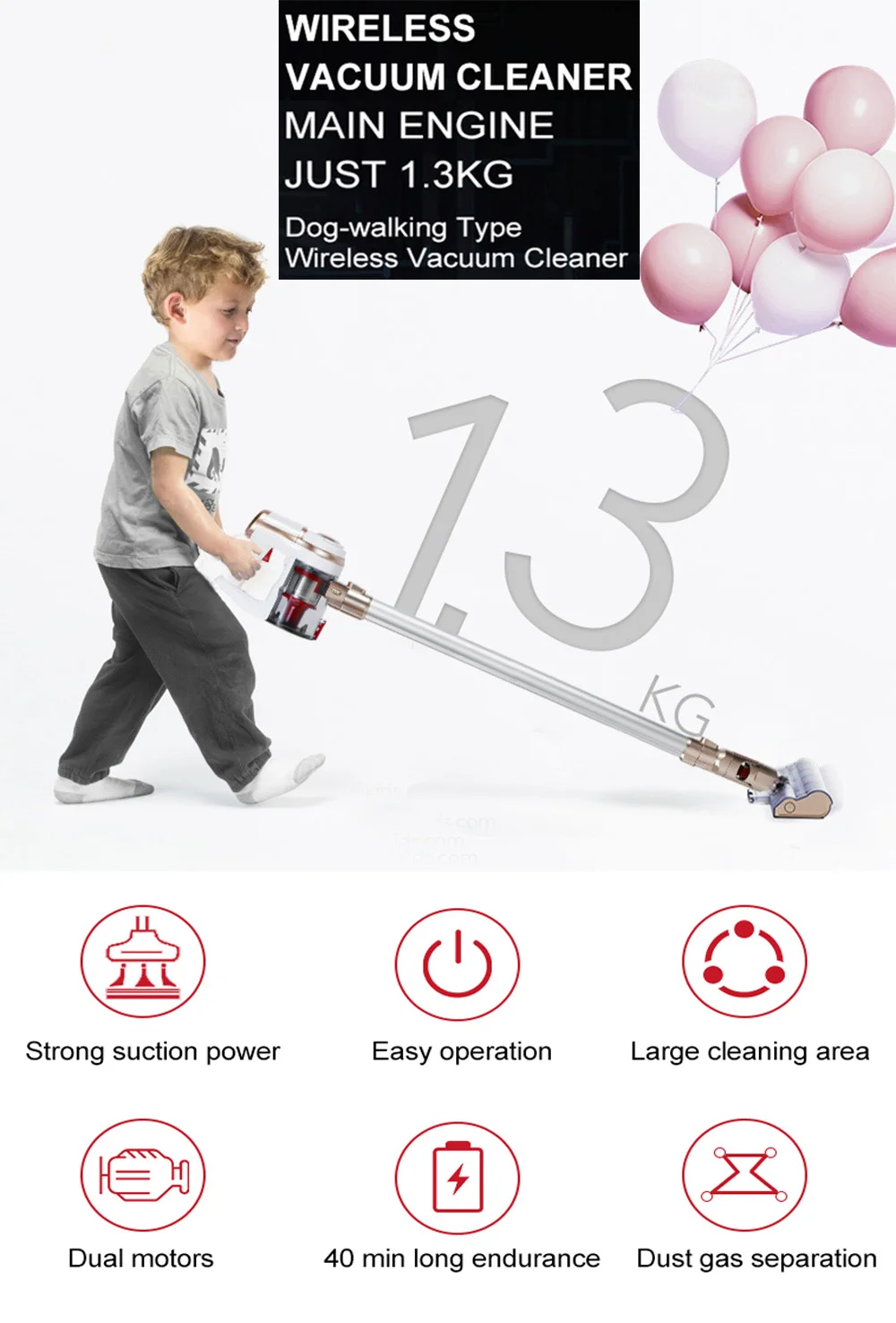 Handheld Vacuum Cleaner For Home Car Wireless 20000Pa cyclone Suction Multi functional Sweeping Brush