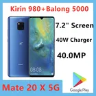 Международная версия смартфона HuaWei Mate 20 X 5G EVR-N29 смартфон 40.0MP Kirin 980 40W зарядное устройство 7,2 