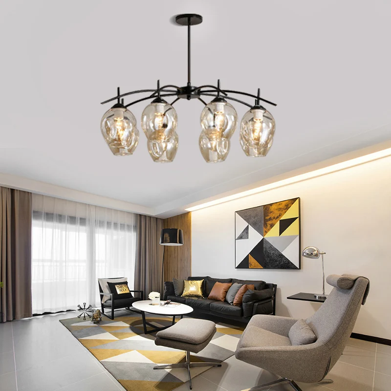 

Modern Chandelier for Living Room Bedroom Home Decoration Indoor Lighting Hanging Lamps Design Art Creative Glass Ball Pendant