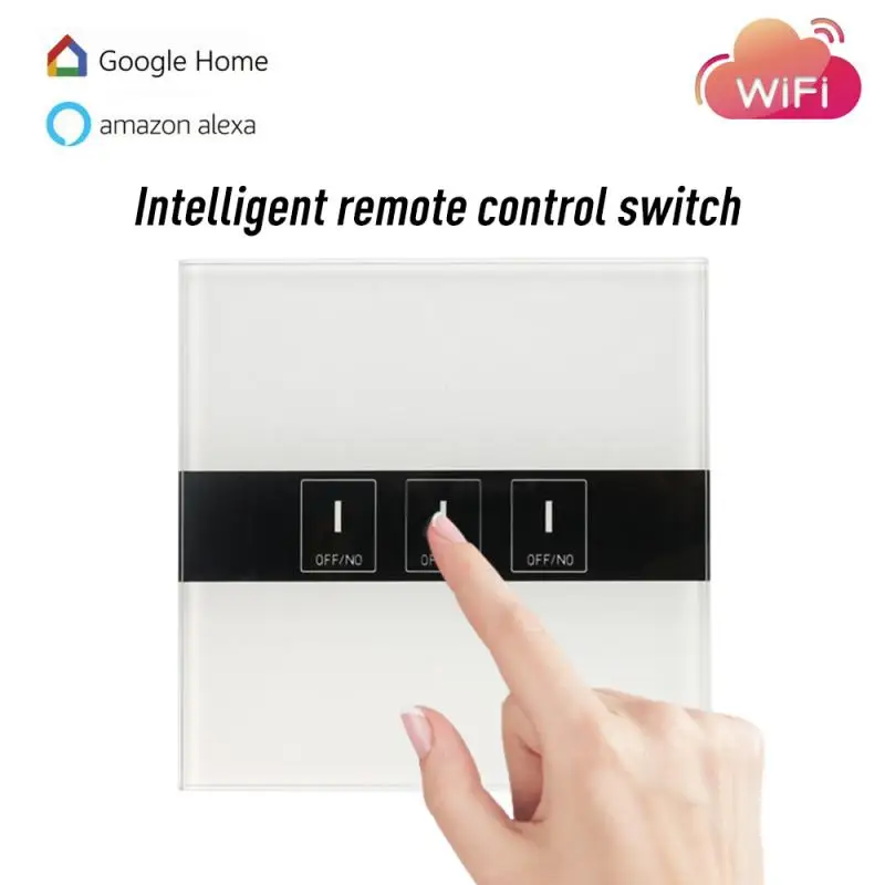 1/2/3 Gang умный светильник переключатель Беспроводной Wi Fi фортепиано Панель