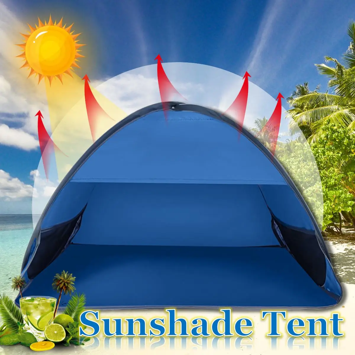 Портативная Водонепроницаемая Автоматическая открывающаяся палатка для пляжа