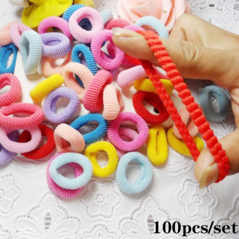 

Резинка для волос эластичная для девочек, 100 шт.