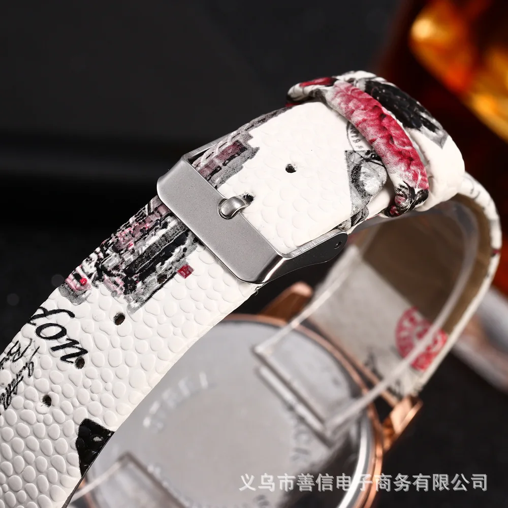 

Ladies Printed Belt Quartz Watch, Diamond Digital Flower Pattern, Rural Casual Ladies Watch