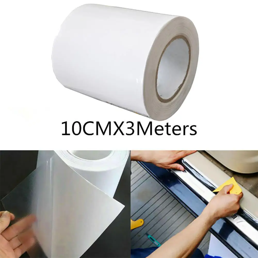 

2pcs 10cmx300cm Car Stickers Auto Interior Protector Film Door Edge Protective Glue Auto Trunk Door Sill Car Body Vinyl