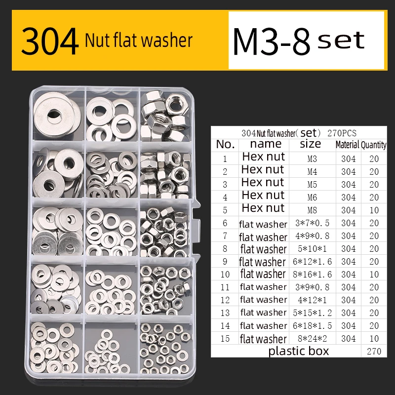 DIY combination washer set boxed screw cap stainless steel flat insulated red paper nylon waterproof gasket | Обустройство дома