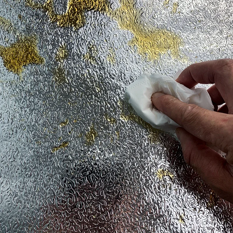 Новинка водостойкая наклейка 60x100 см с золотым маслом для алюминиевая фольга