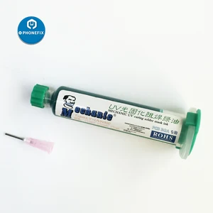 Зеленая УФ паяльная маска Mechanic 10CC, паяльная маска, устойчивая к коррозии, УФ-отверждаемая паяльная паста, флюс для защиты печатных плат и корпусов микросхем