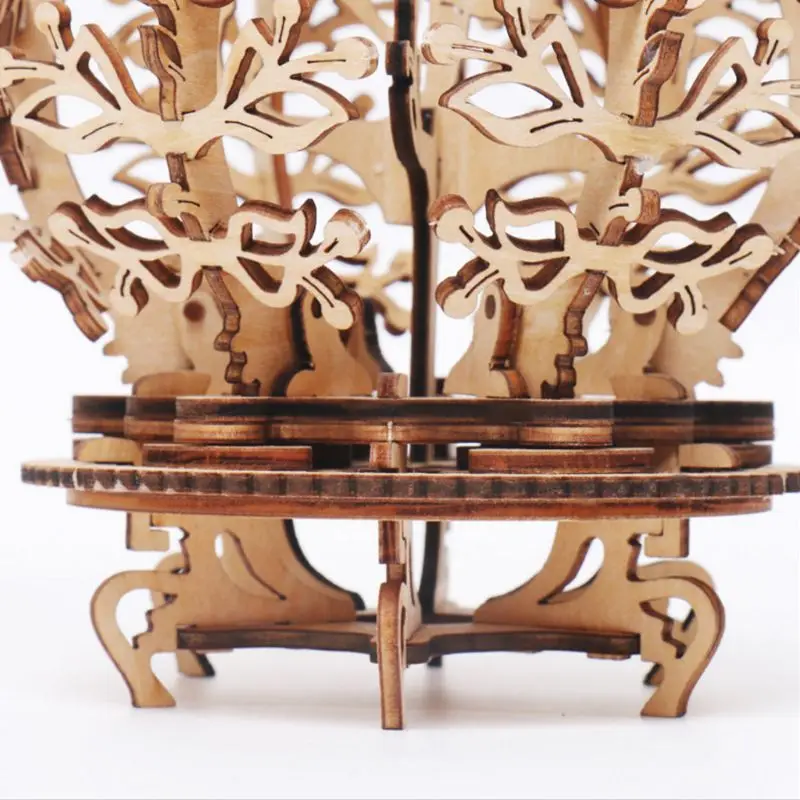 

DIY 3D Wooden Mechanical Puzzle Dancer Flower Model Building Kits Adult Children