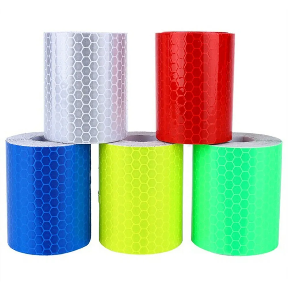 

1Roll Motorcycle Warning Tape Strip Stickers Light Reflective Film Car Sticker Traffic Safety Warning Signs Decoration