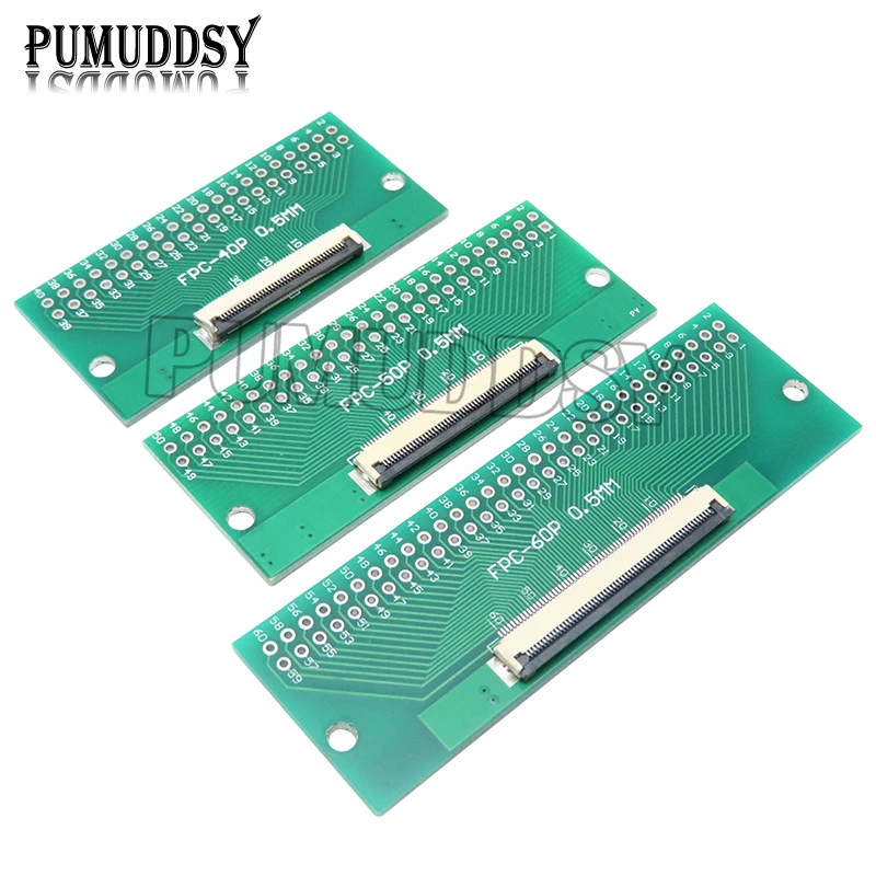 FPC FFC 0 5 мм 1 шаг преобразования платы DIY печатная плата 6P ~ 60 P 6 8 10 20 24 26 30 34 40 50 разъем