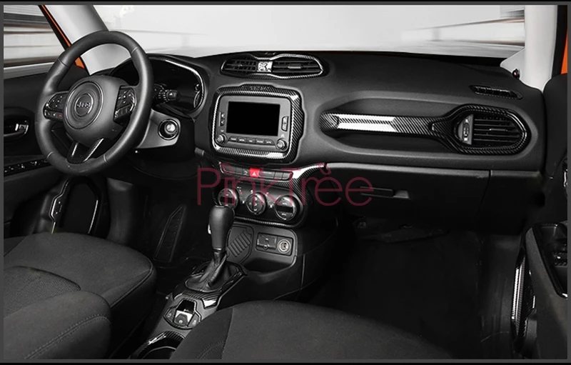 Внутренняя навигация GPS крышка отделка для Jeep Renegade 2016 2017 2018 6 5 дюйма углеродное