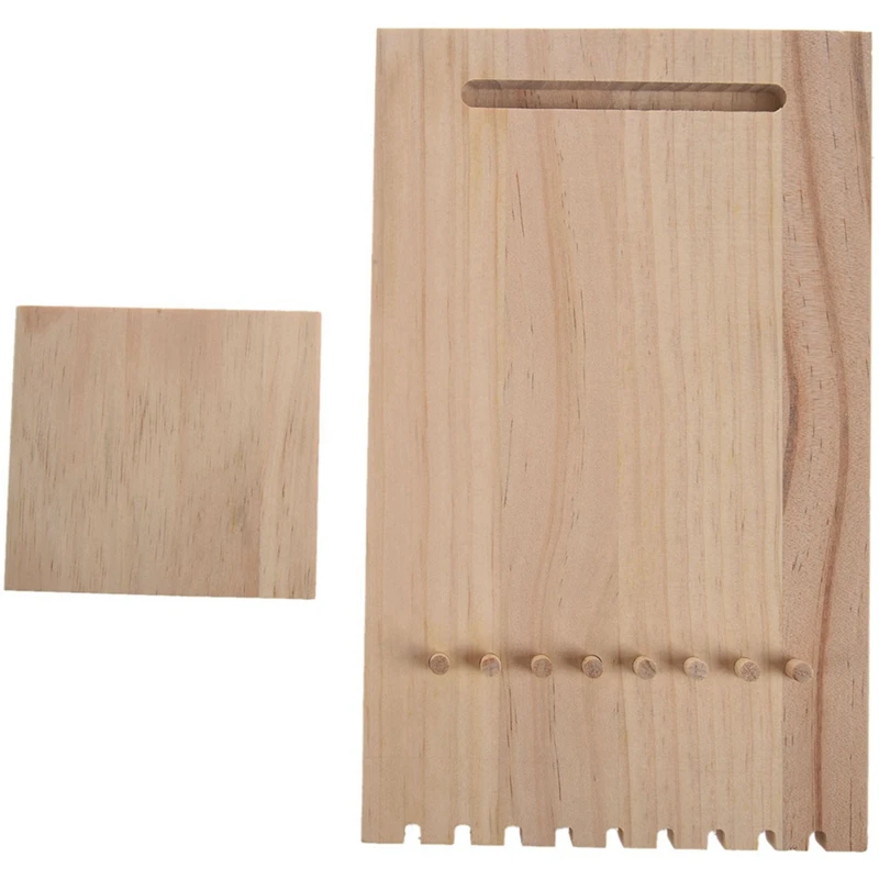 

2 Pcs Unfinished Wood Jewelry Necklace Pendant Display Stand Holder Rack 9 Hooks for Necklace Pendant Chain Bracelet