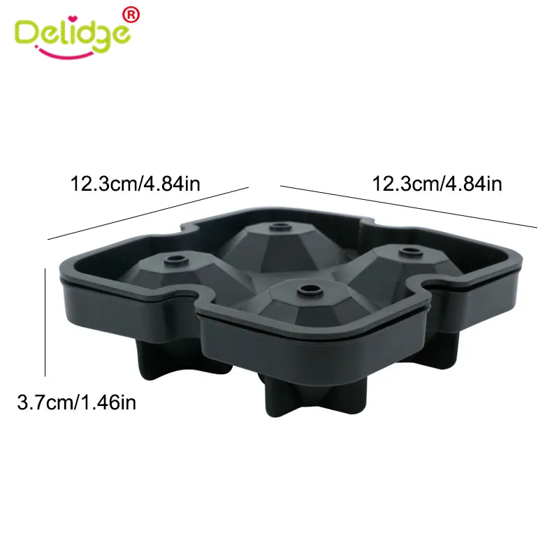 Алмазные 3D многоразовые подносы для льда в ресторане и на кухне сделайте