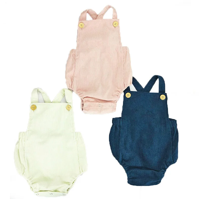 Однотонный комбинезон для новорожденных мальчиков вельветовый мамы и маленькой