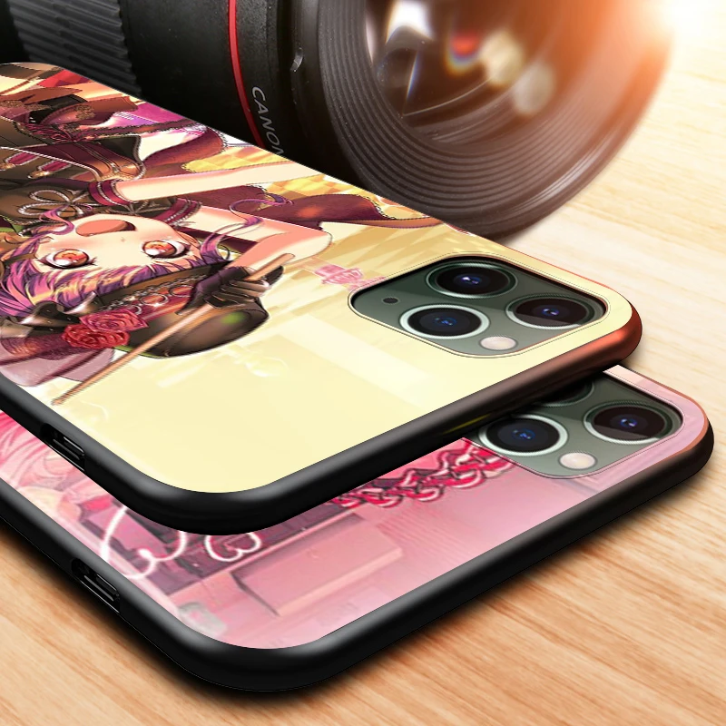 

Black Cover Anime Electronic girl for Apple iPhone 12 Mini 11 XS Pro Max X XR 8 7 6 6S Plus SE 2020 5 5S Phone Case
