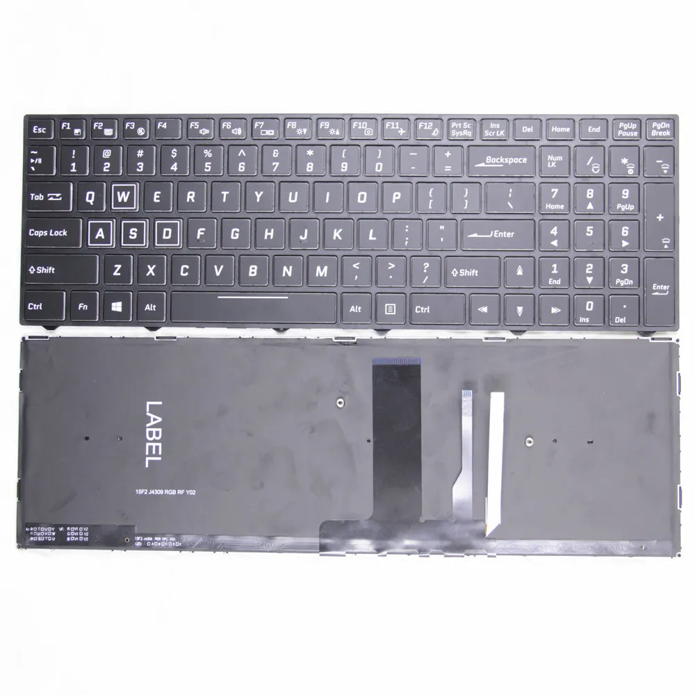 Английская клавиатура с подсветкой для CLEVO N850 P950 P955 N950 N957 N855 CVM15F23USJ4309 6 80 N85H0 011 1