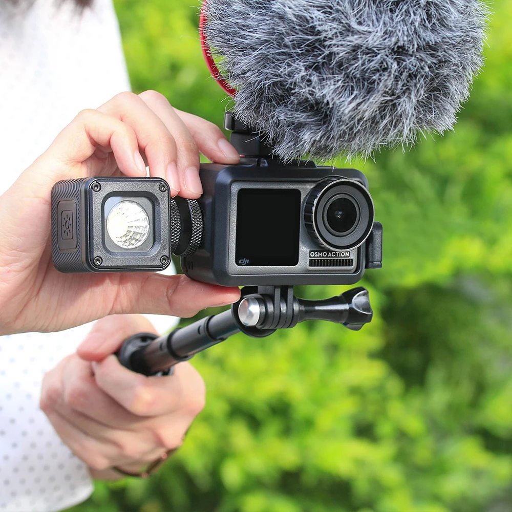 Ulanzi OA-7 Vlog корпус защитный чехол для Dji Osmo действие двойной Холодный башмак крепление для микрофона/светодиодный фотографический видео светильник
