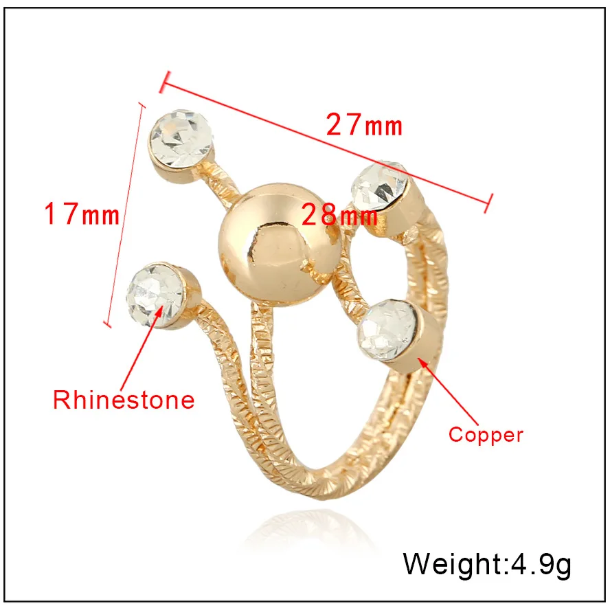 Европейские и американские ювелирные изделия мяч кольцо женская мода атмосфера
