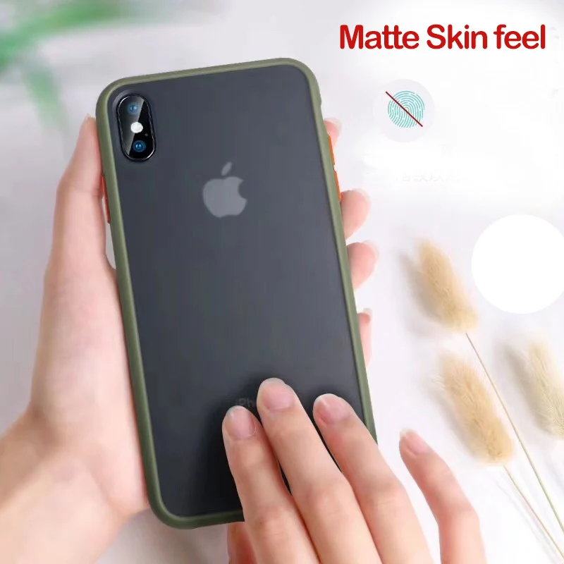 Для iPhone 12 11 Pro Max темно зеленого цвета для телефона чехол матовый противоударный
