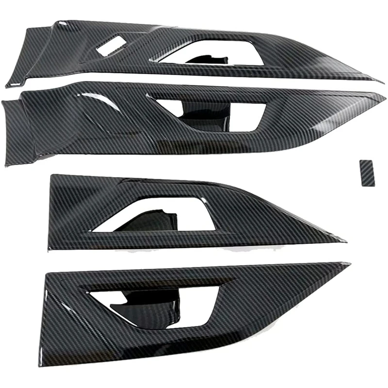 

For Subaru Outback Legacy 2020 2021 Car Side Door Handles Bowl Cover Trim Decor Frame Sticker Accessories Carbon Fiber