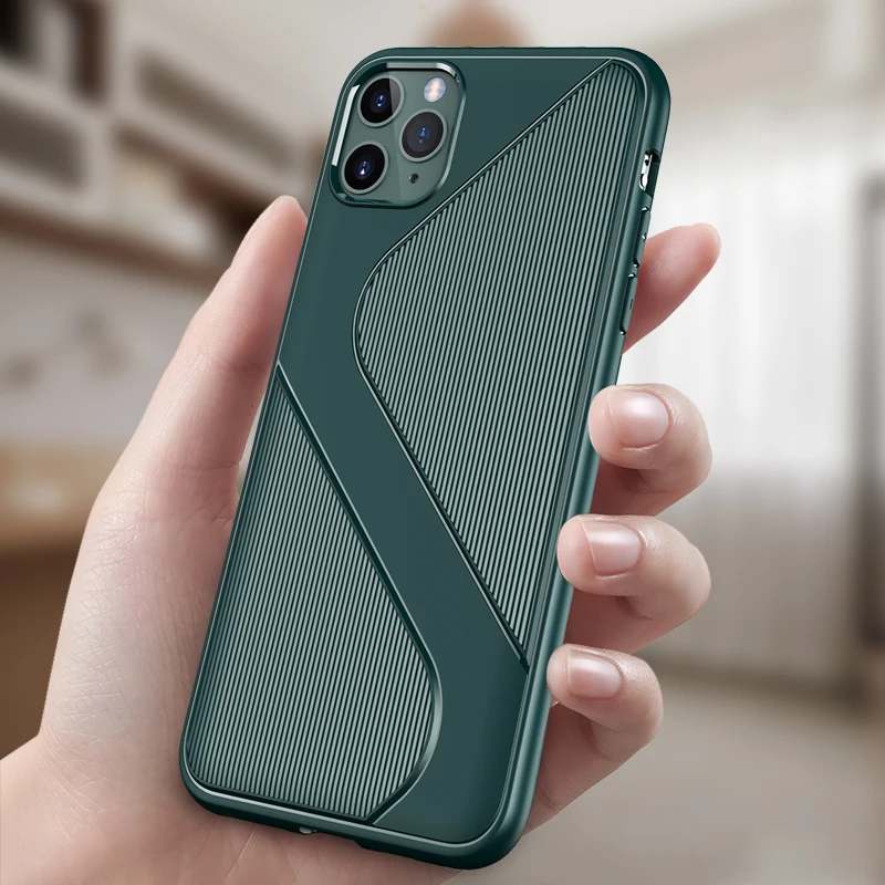 Чехол для iPhone 11 Pro Max 2019 тонкие силиконовые Нескользящие мягкие гибкие