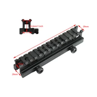 riser rail mount 14 slots dovetail 20mm to 20mm profile 25 4mm 1inch adapter mount for laser scopes optics rifle airgun hunting
