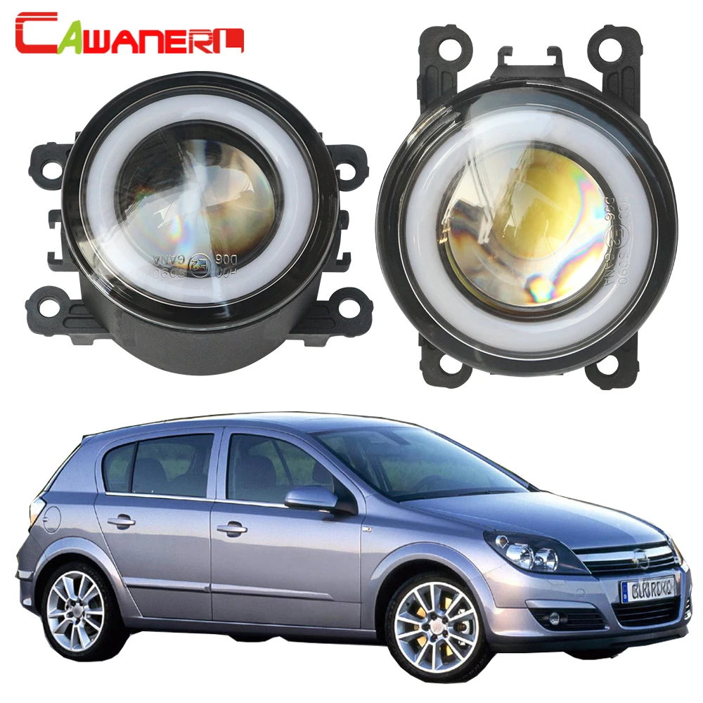 

Cawanerl For Opel Astra G H 1998-2010 Car 30W LED Fog Light 3000LM COB Angel Eye DRL Daytime Running Light H11 12V