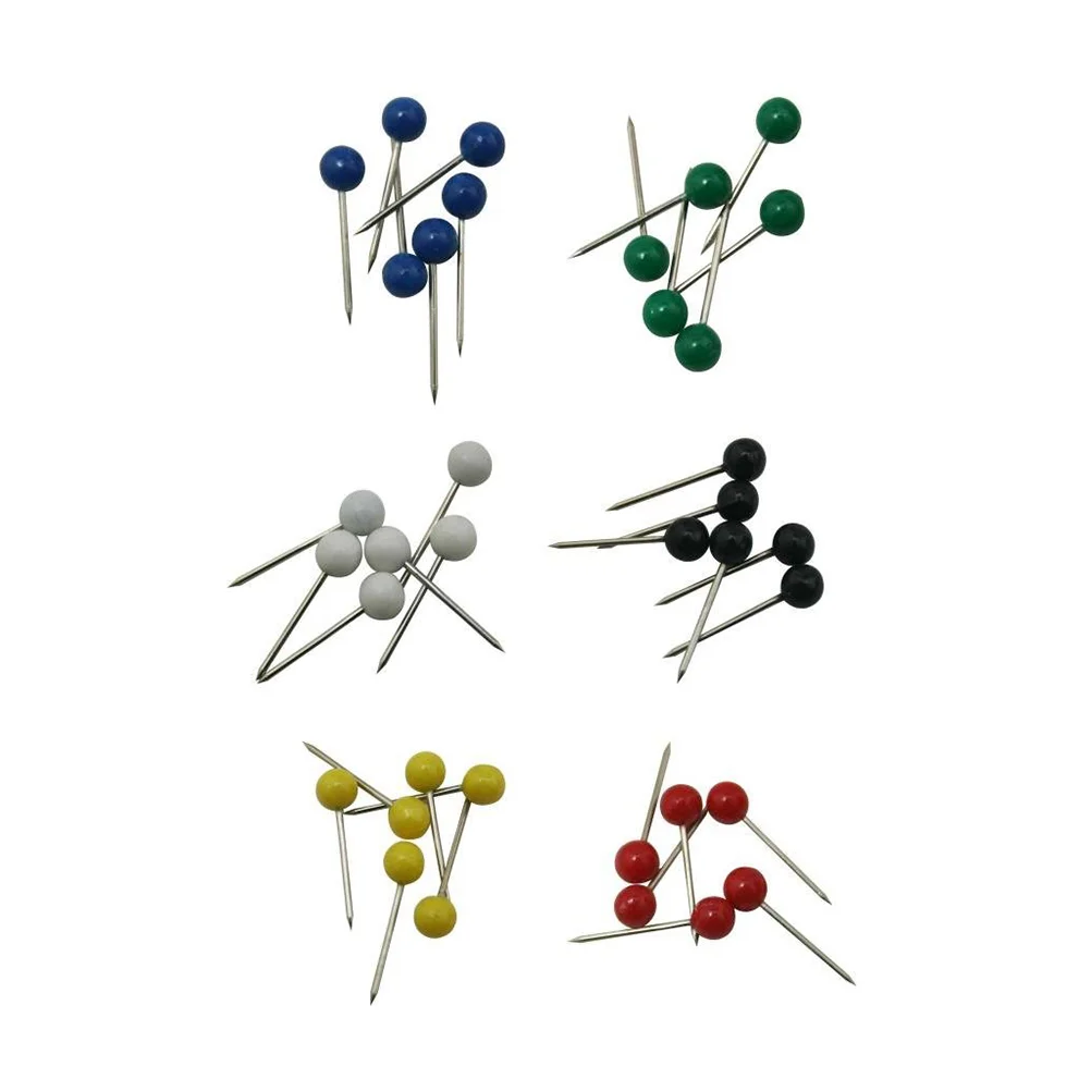 

300pcs Mixed Color 0.16-inch Diameter Small Head Map Tacks
