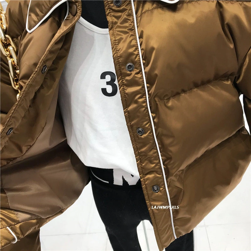 Корейская мода 2020 новинка простая осенне-зимняя короткая куртка Женская Толстая