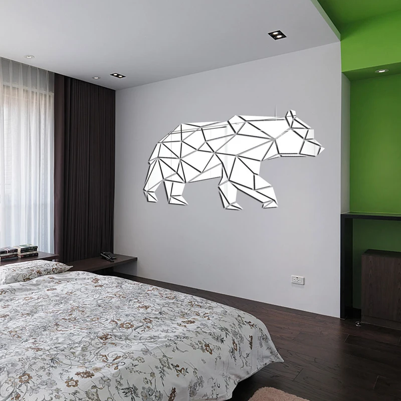 Origami Geometric Bear Wall Stickers Home Decor Vinyl Wall Decal