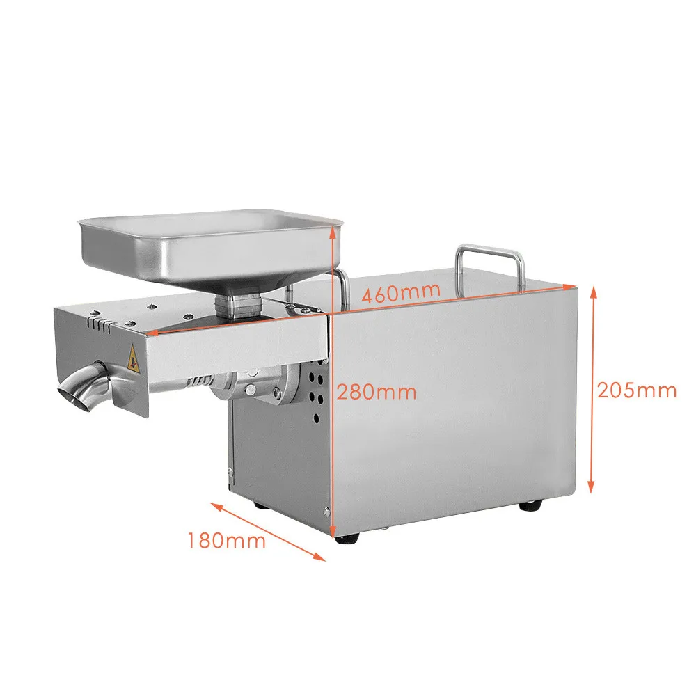 

1Set Intelligent Temperature Controlled Stainless Steel Oil Press Machine Oil Extractor For Cold/Hot Squeeze Household Appliance