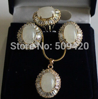 Бесплатная доставка&gt Ювелирные изделия Белый Камень и циркон кулон ожерелье